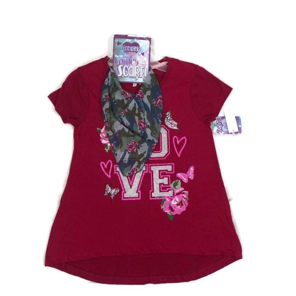 Love @ First Sight Girls Shirt‎ with Matching Scarf